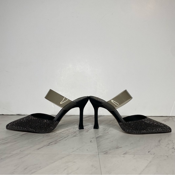 Vince Camuto Kempern Jeweled Black Heeled Mule 7M - Picture 7 of 13